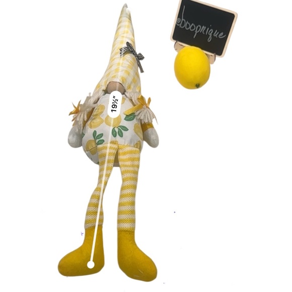 Lemon Gnome Checkered Plush Doll - Picture 3 of 8